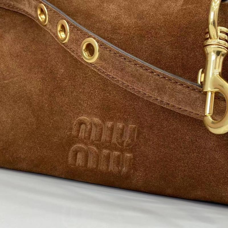 Miu Miu Aventure Suede bag Brown 5BC182