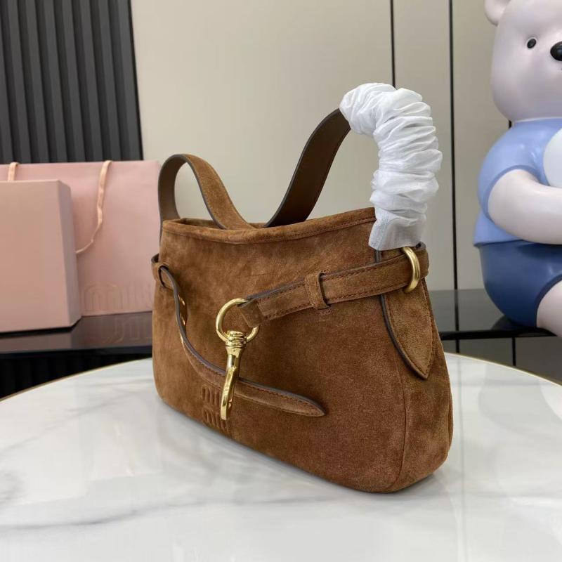 Miu Miu Aventure Suede bag Brown 5BC182