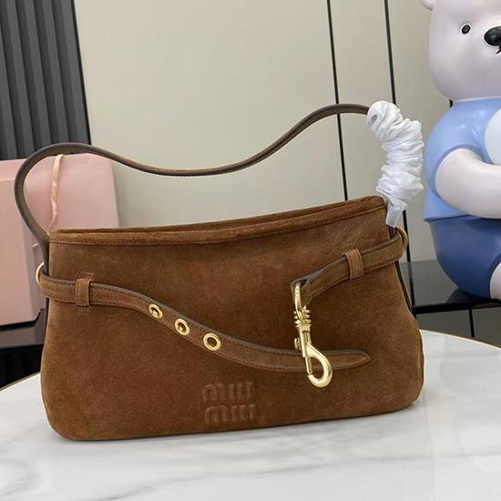 Miu Miu Aventure Suede bag Brown 5BC182