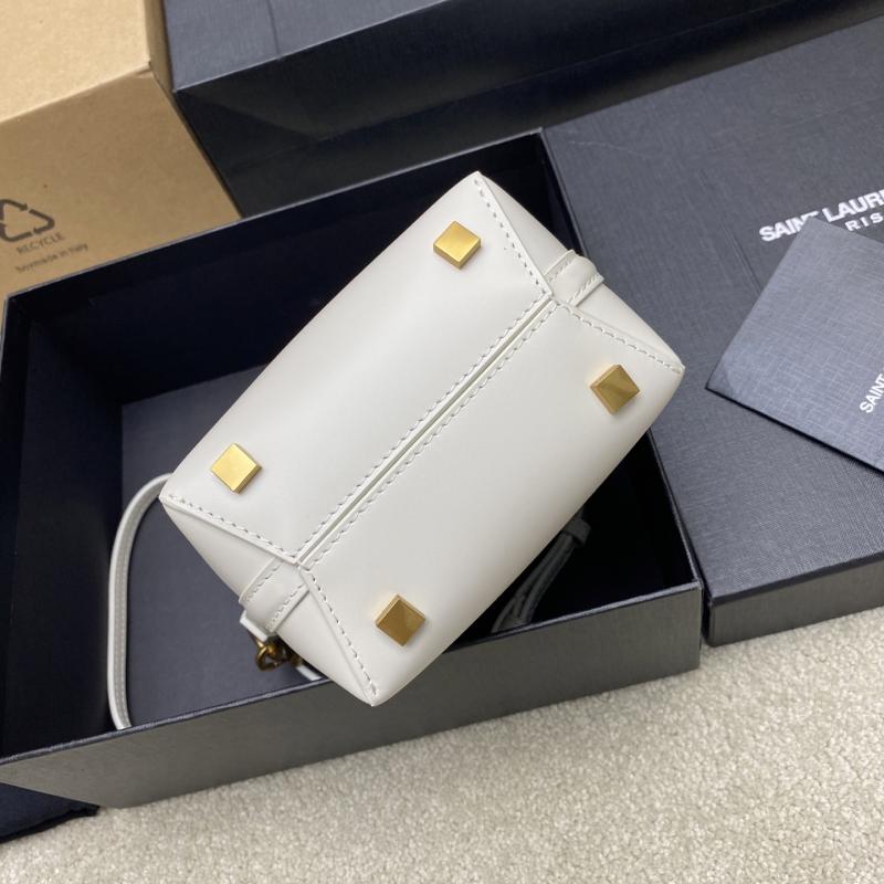 Saint Laurent LE 37 Mini Bucket Bag White 765870