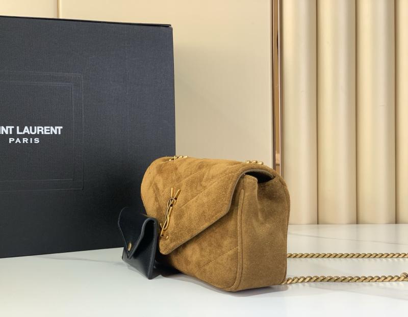 Saint Laurent Loulou Suede Mini Bag Brown 821749