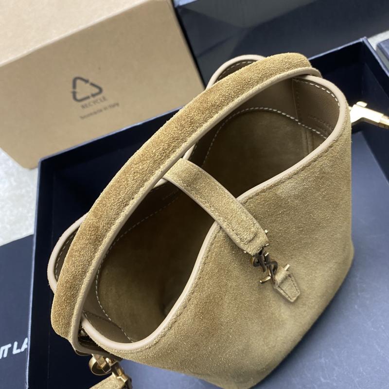 Saint Laurent mini LE 37 Suede Bucket Bag Leaf 765870