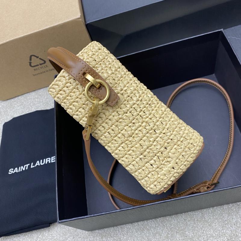 Saint Laurent mini LE 37 raffia Bucket Bag 765870