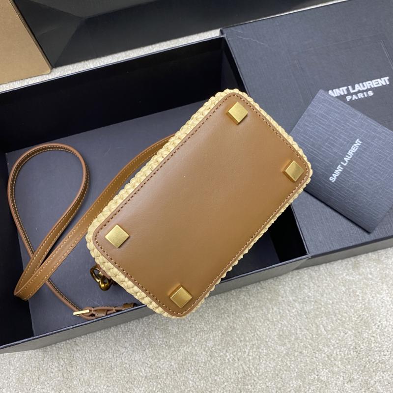 Saint Laurent mini LE 37 raffia Bucket Bag 765870