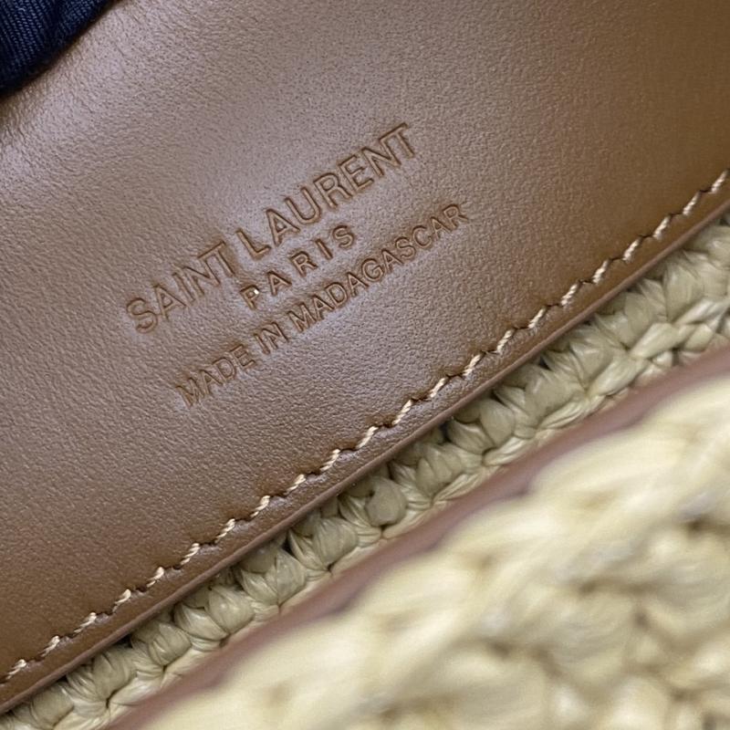 Saint Laurent mini LE 37 raffia Bucket Bag 765870