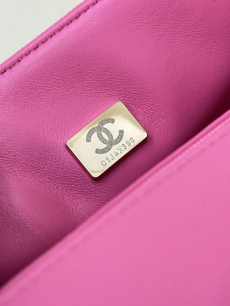 Small Chanel Grained Calfskin Flap Bag Peach A01116