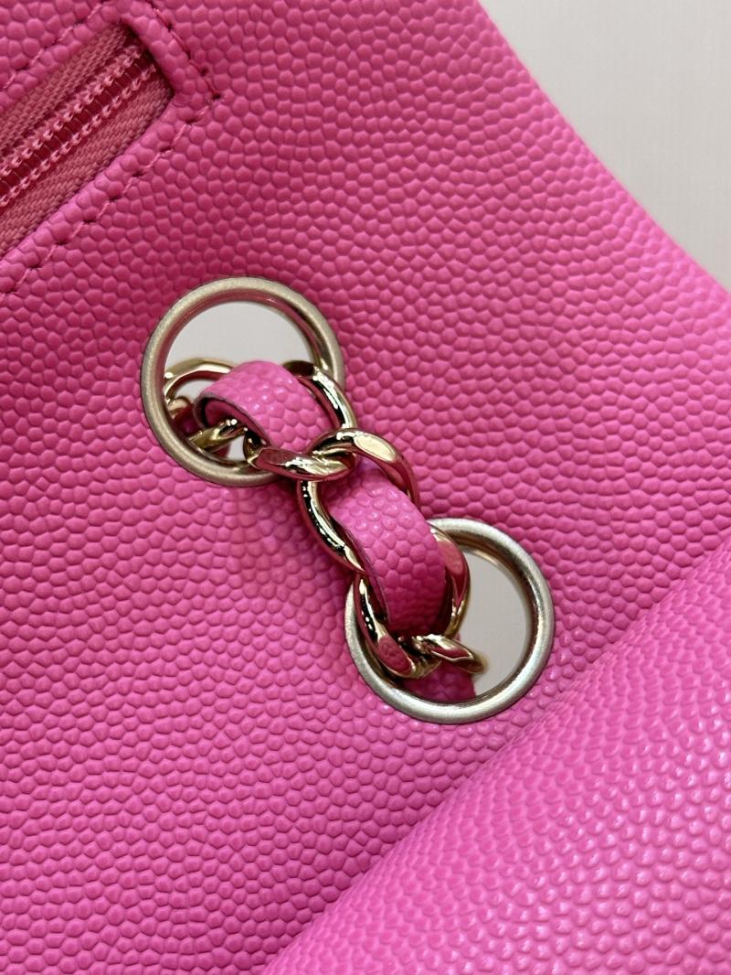 Small Chanel Grained Calfskin Flap Bag Rose A01117