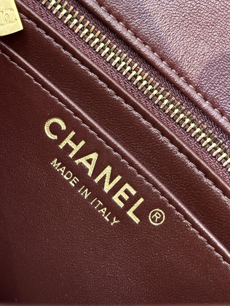 Small Chanel Lambskin Flap Bag Burgundy AS1787