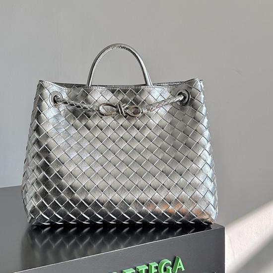 Bottega Veneta Medium Andiamo Silver B743572