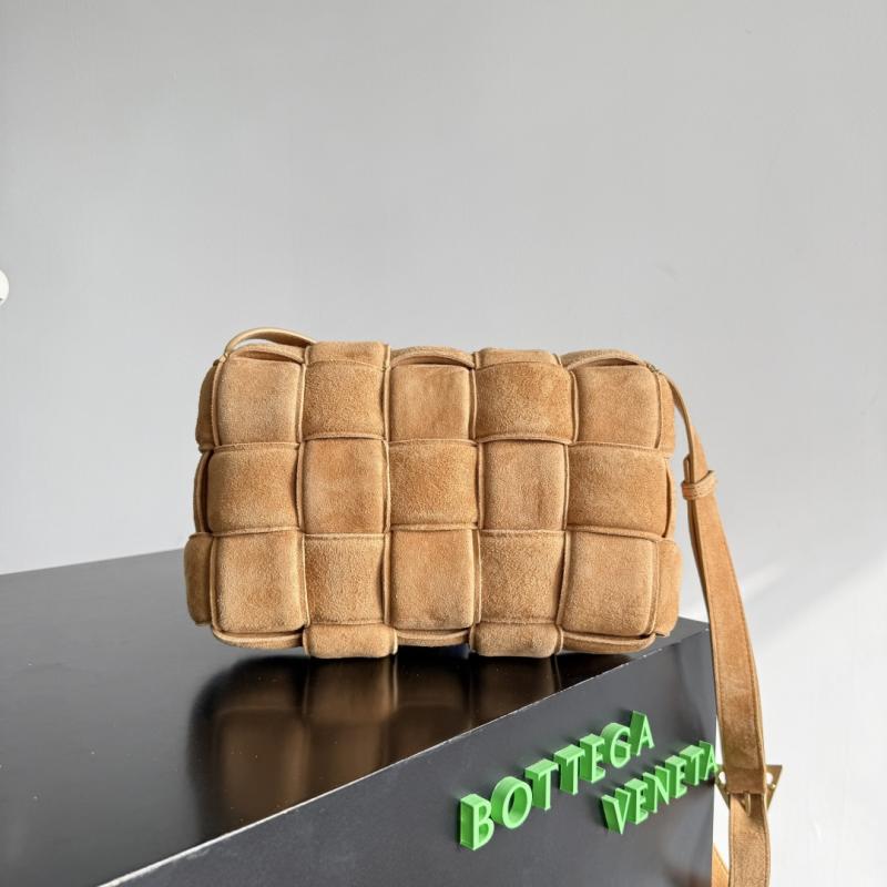 Bottega Veneta Suede Padded Cassette Amber 70026