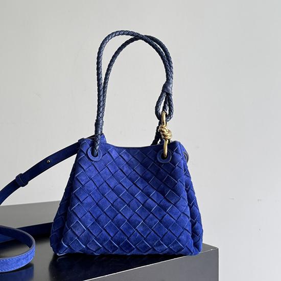 Bottega Veneta Suede Small Parachute Blue royal 796569
