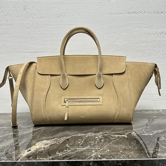 Celine Medium Suede New Luggage Beige L100E3 Celine Medium Suede New Luggage Beige L100E3