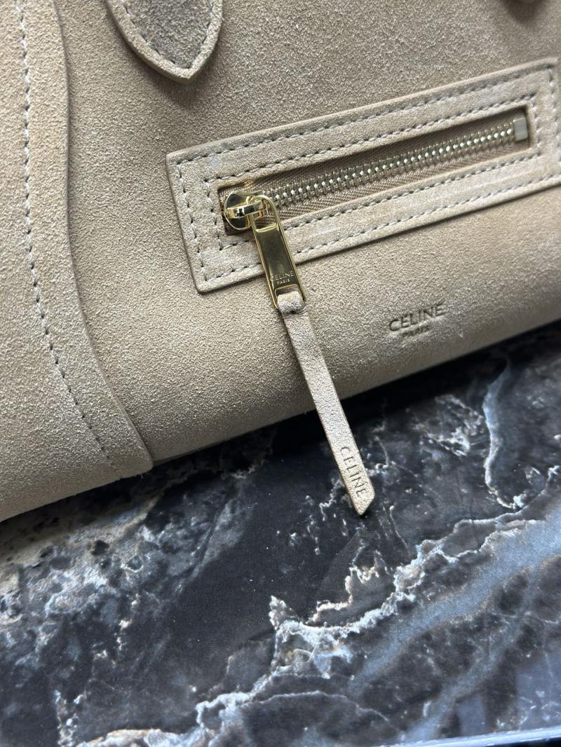 Celine Suede Small New Luggage Beige 124213