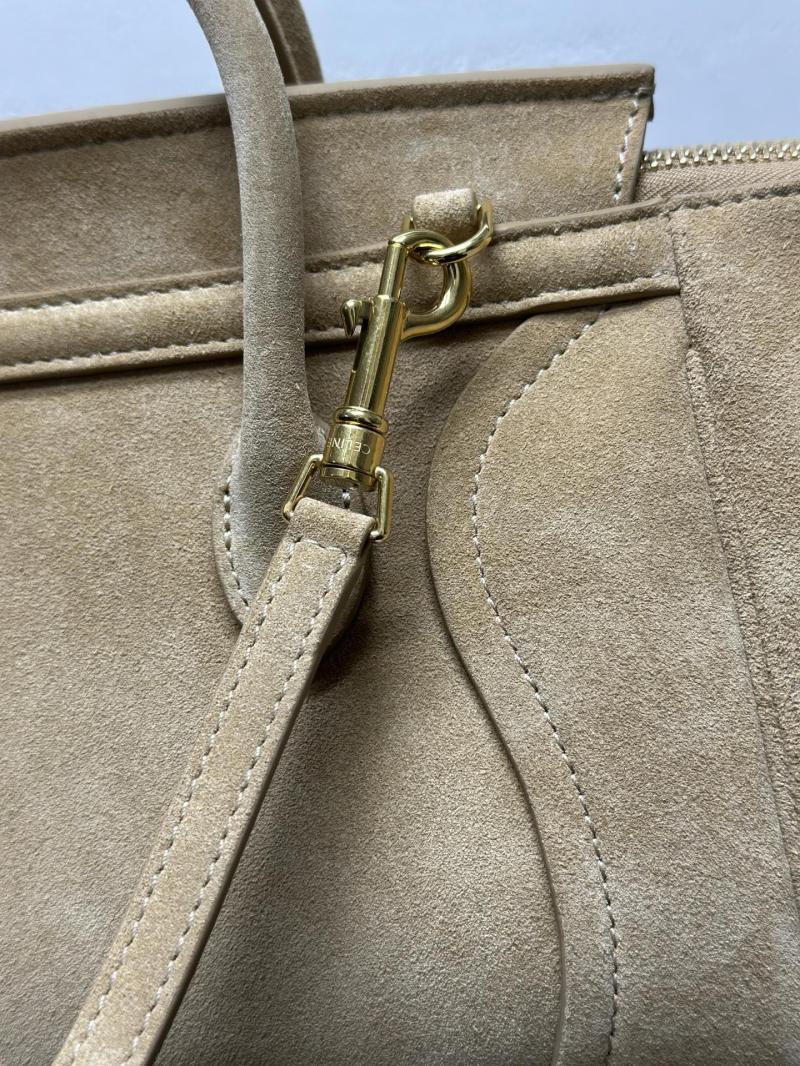 Celine Suede Small New Luggage Beige 124213