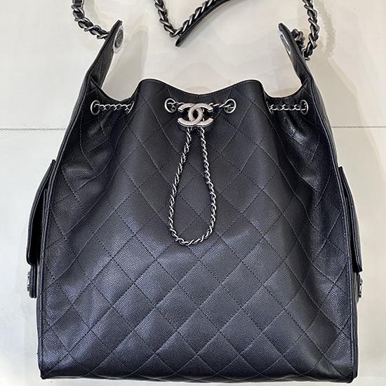 Chanel 25 Medium Handbag Black AS5311