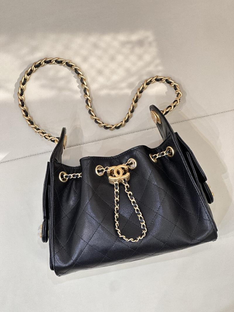 Chanel 25 Mini Handbag Black with Gold AS5631