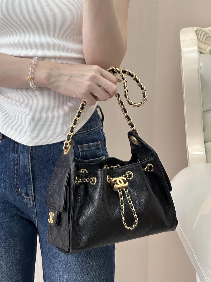 Chanel 25 Mini Handbag Black with Gold AS5631