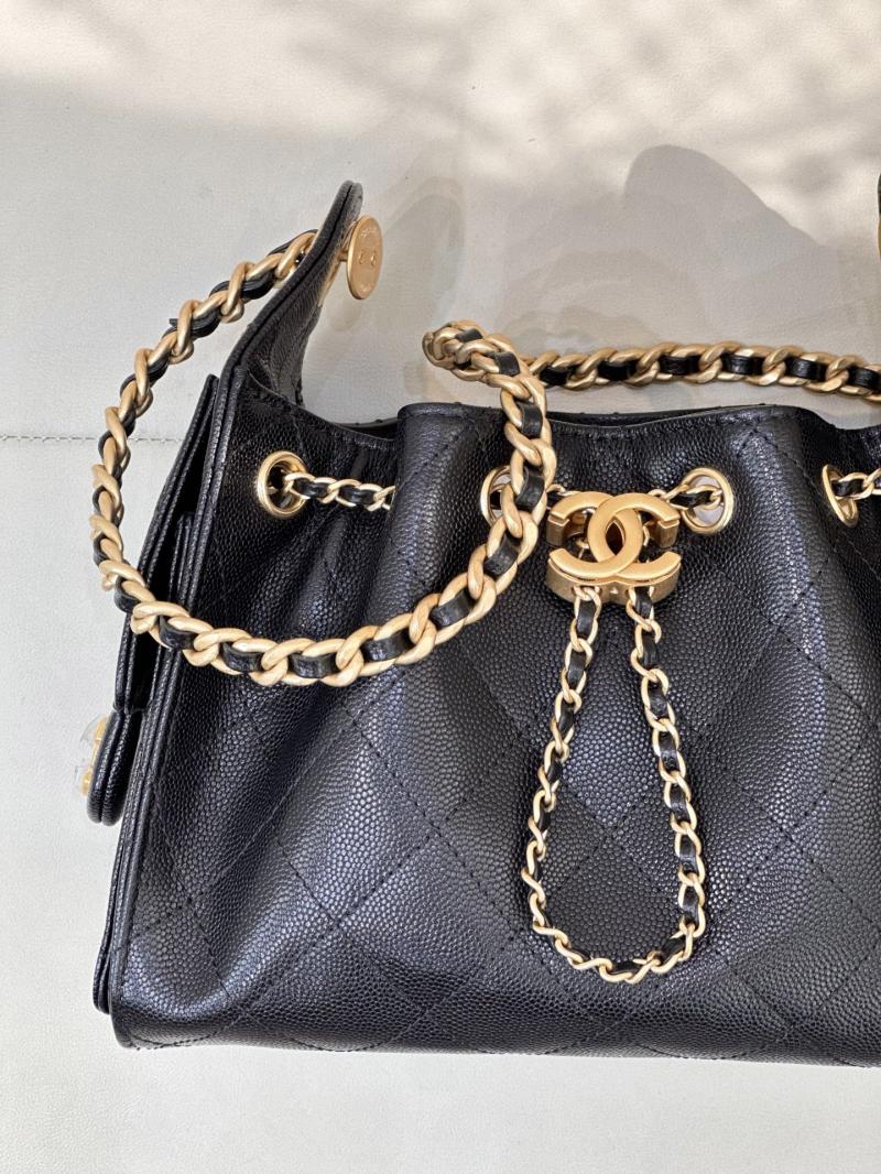 Chanel 25 Mini Handbag Black with Gold AS5631