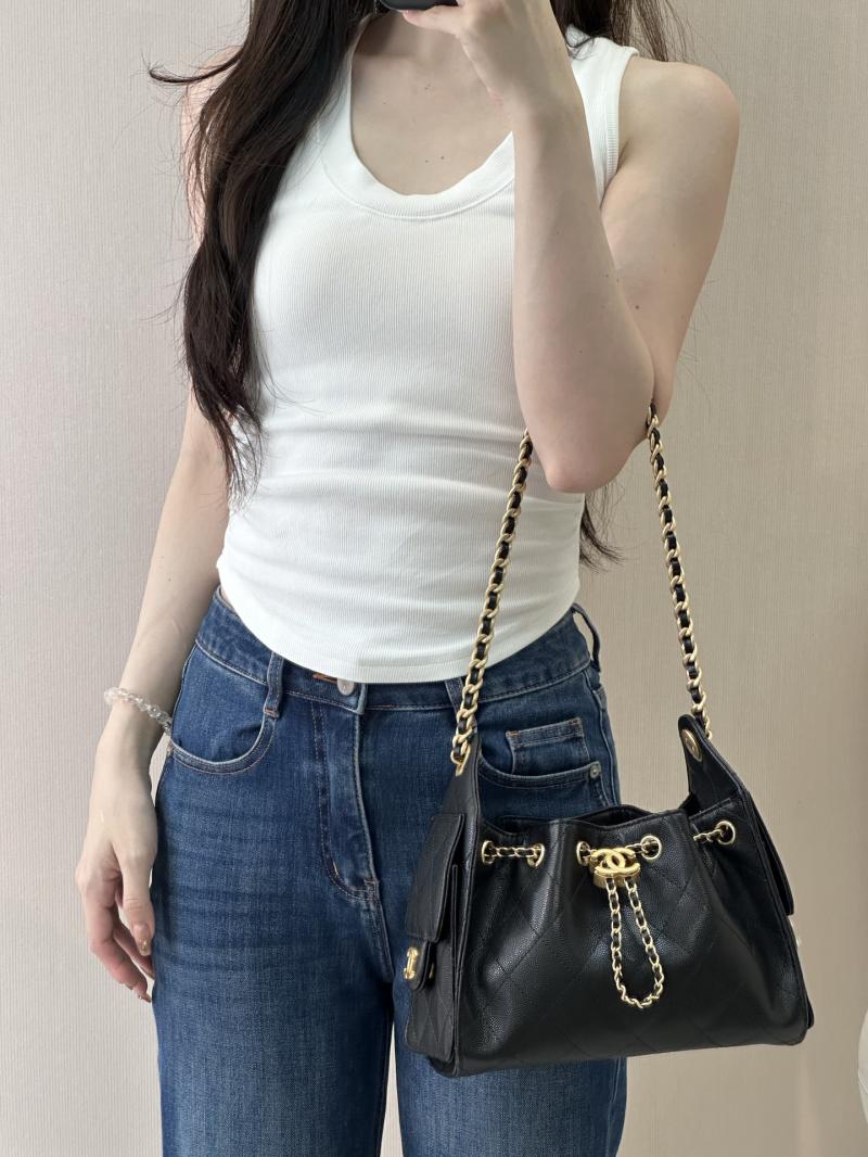 Chanel 25 Mini Handbag Black with Gold AS5631