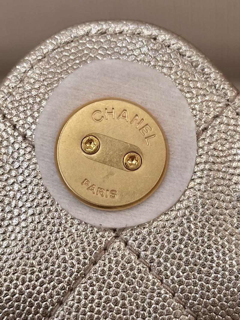 Chanel 25 Mini Handbag Champagne Gold AS5631