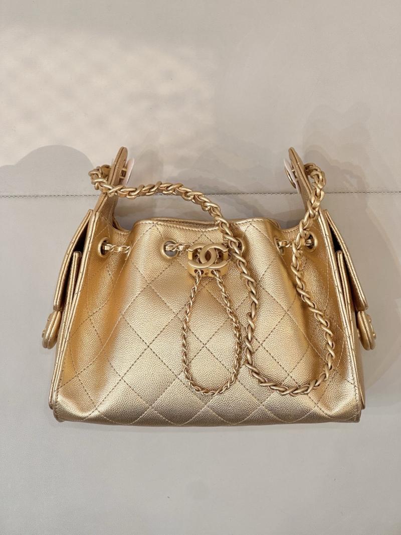 Chanel 25 Mini Handbag Gold AS5631