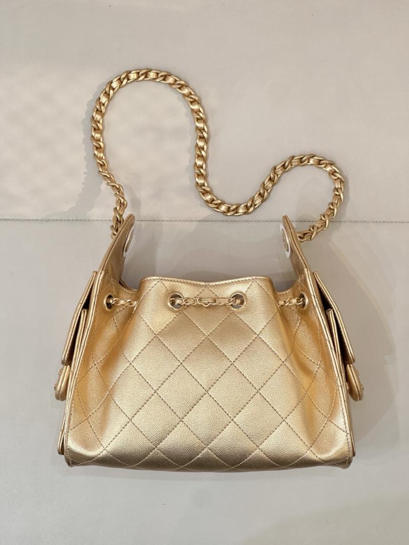 Chanel 25 Mini Handbag Gold AS5631
