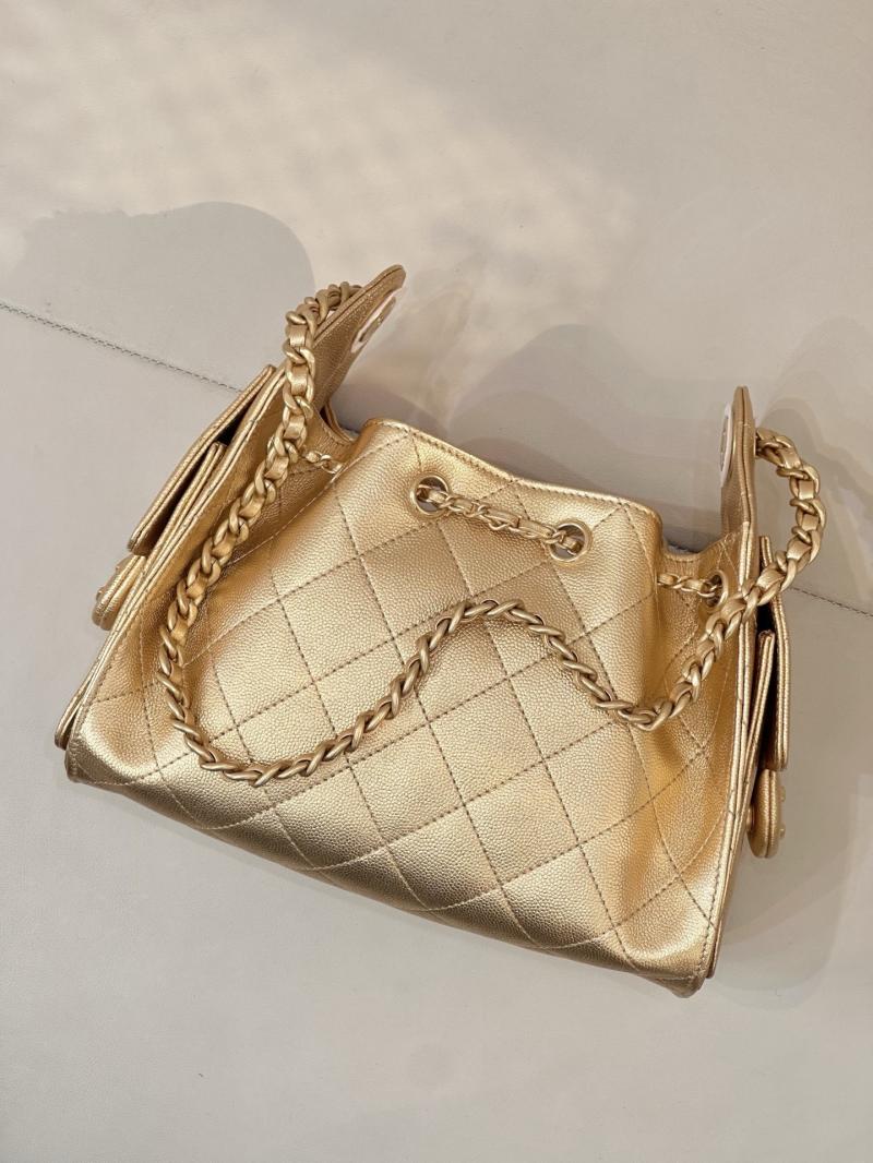 Chanel 25 Mini Handbag Gold AS5631