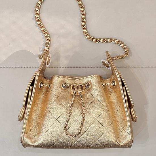 Chanel 25 Mini Handbag Gold AS5631