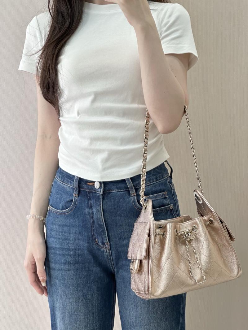 Chanel 25 Mini Handbag Rose Gold AS5631