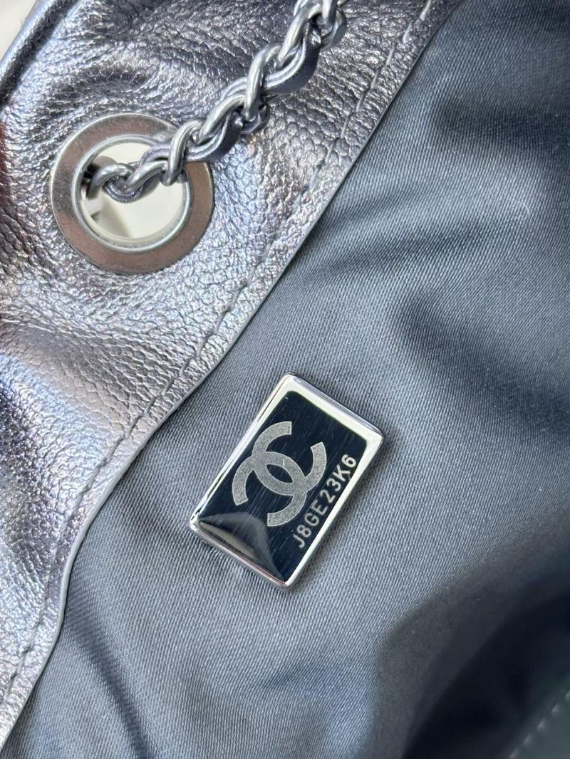Chanel 25 Mini Handbag Silver Grey AS5631