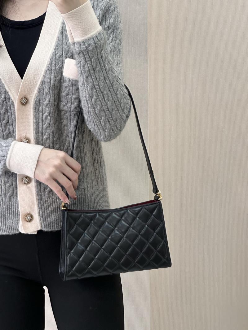 Chanel Lambskin Hobo Bag Black AS6045