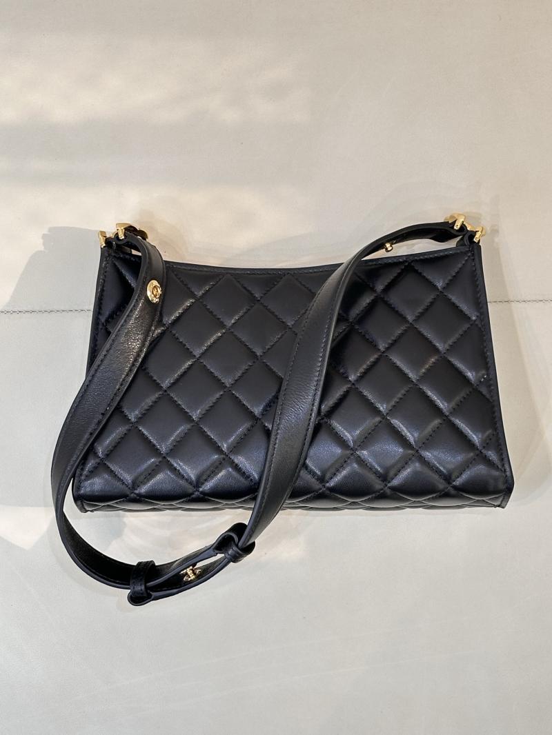 Chanel Lambskin Hobo Bag Black AS6045