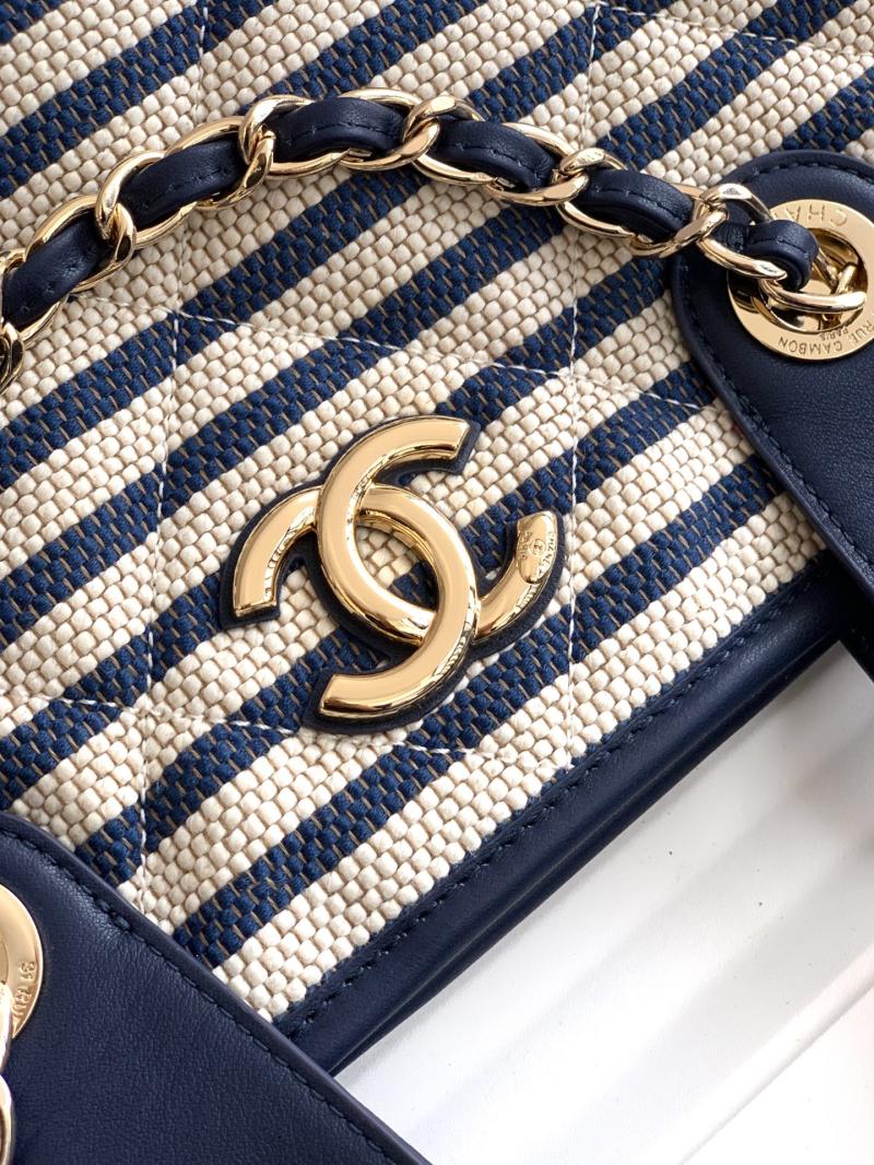 Large Chanel Shopping Bag Blue AS6007