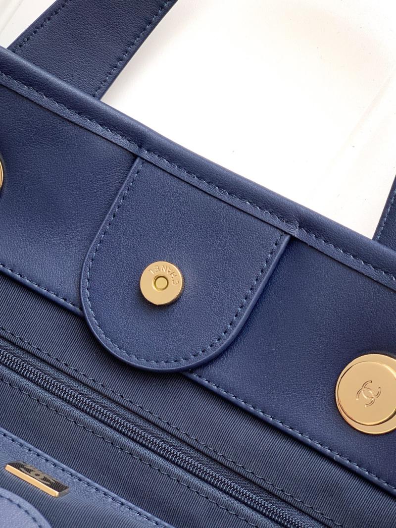 Large Chanel Shopping Bag Blue AS6007