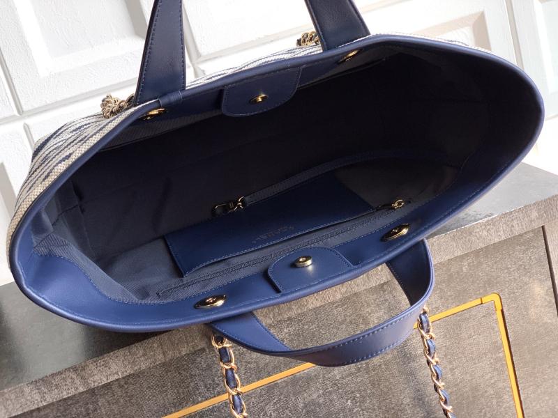 Large Chanel Shopping Bag Blue AS6007