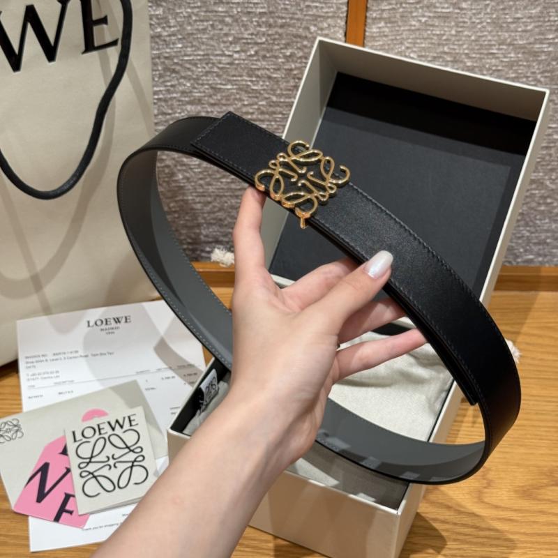 Loewe 32mm Leather Belt PYB122203