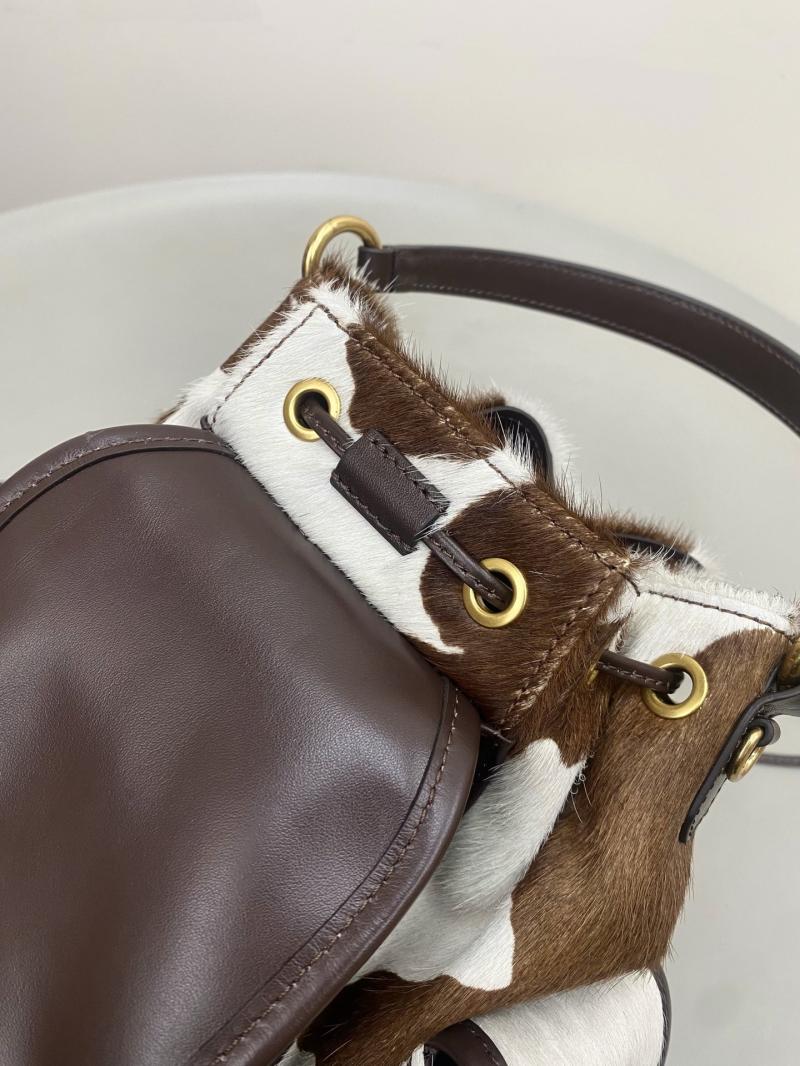 Miu Miu Printed leather backpack 5BZ043