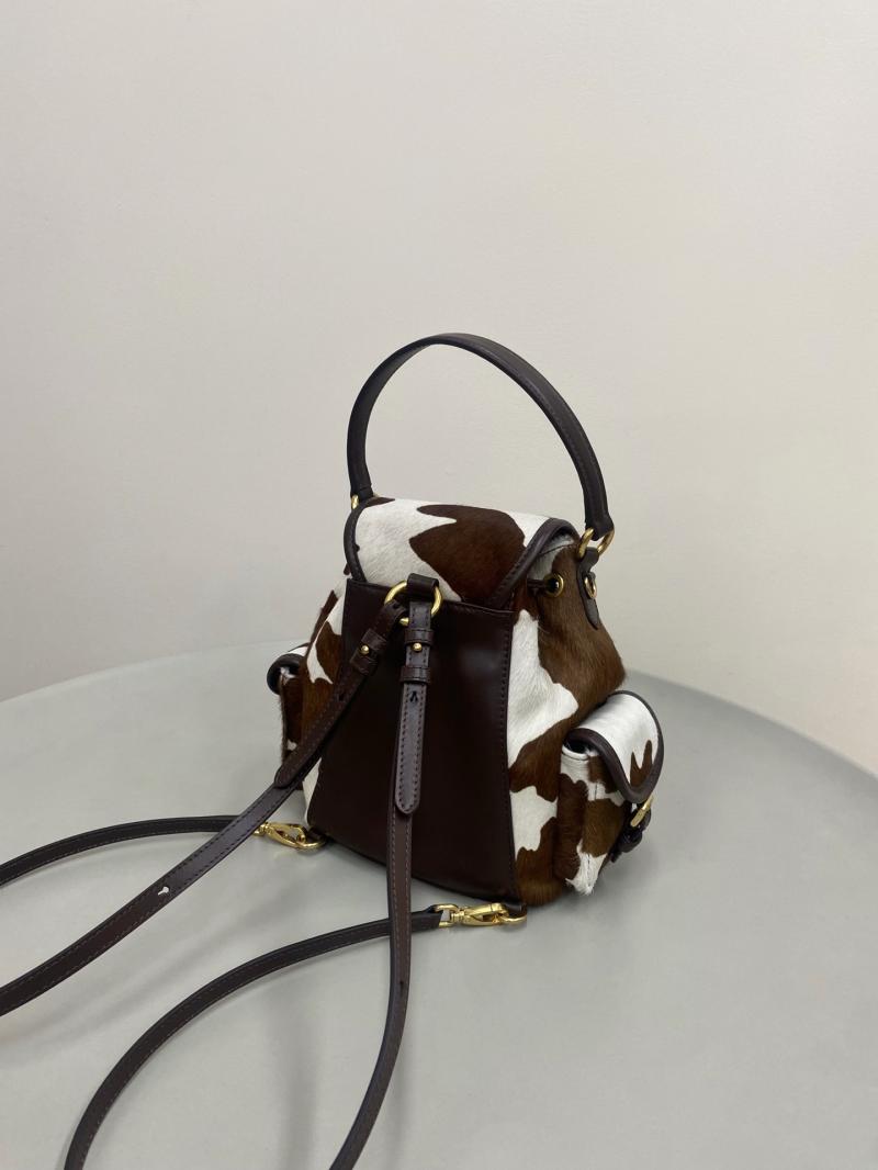 Miu Miu Printed leather backpack 5BZ043