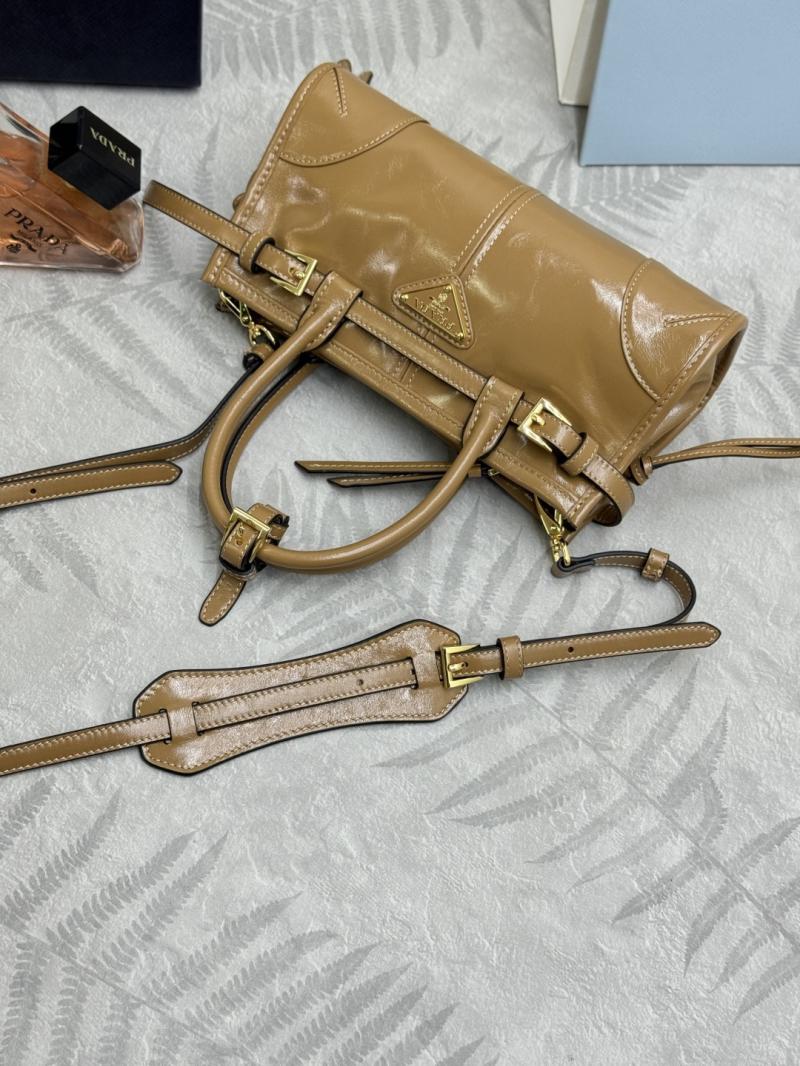 Prada Bonnie leather mini handbag Cameo 1BA486