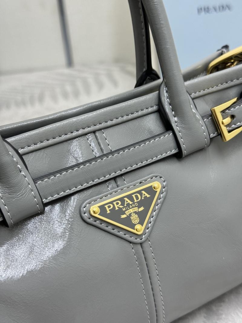 Prada Bonnie leather mini handbag Grey 1BA486