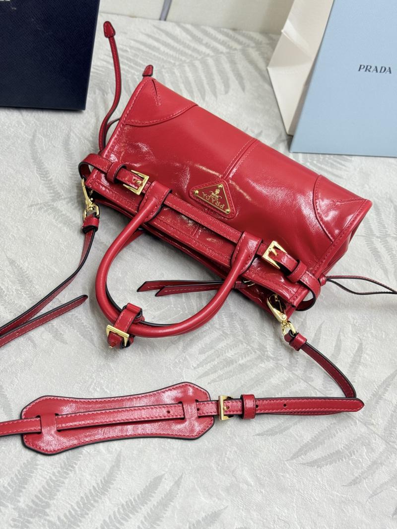 Prada Bonnie leather mini handbag Red 1BA486