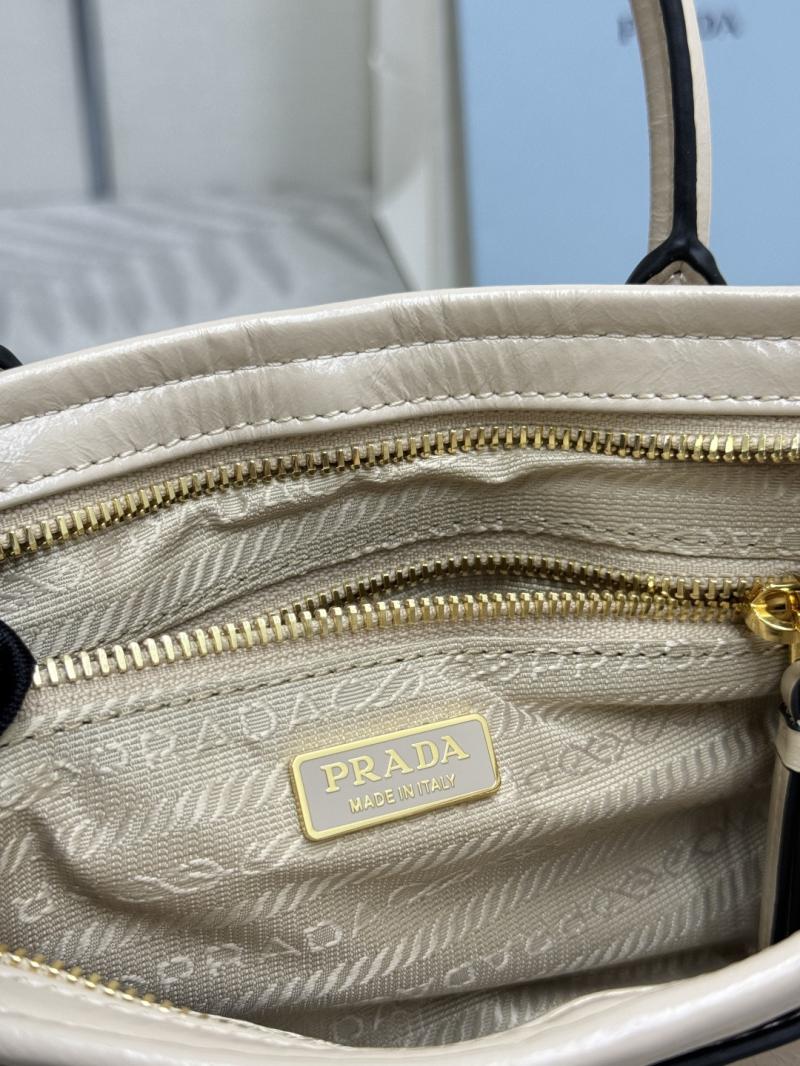 Prada Bonnie leather mini handbag Travertine 1BA486