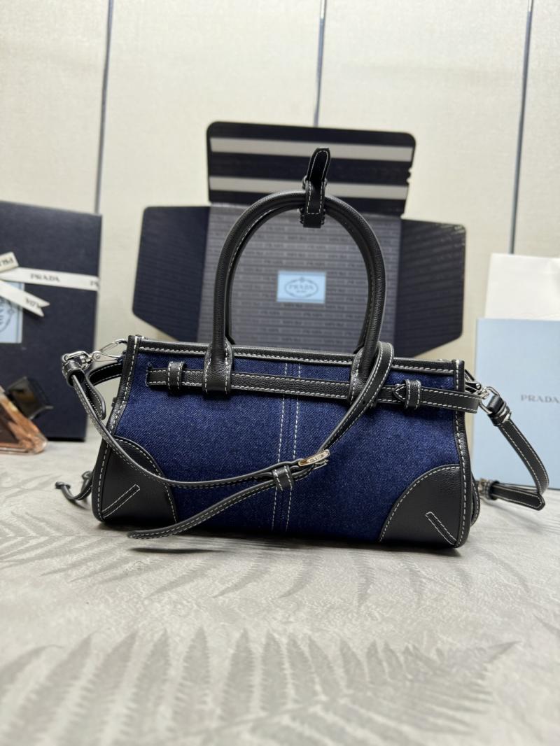 Prada Bonnie mini Denim handbag Black 1BA486