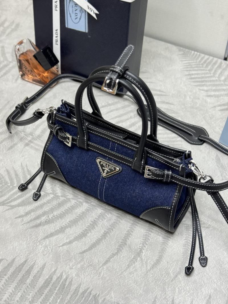 Prada Bonnie mini Denim handbag Black 1BA486