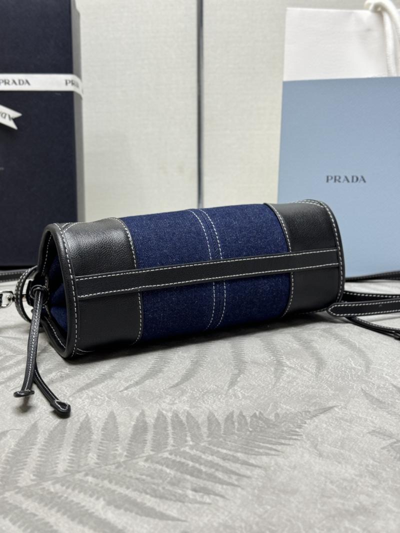 Prada Bonnie mini Denim handbag Black 1BA486