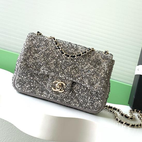 Small Chanel Evening Bag Grey AS4297