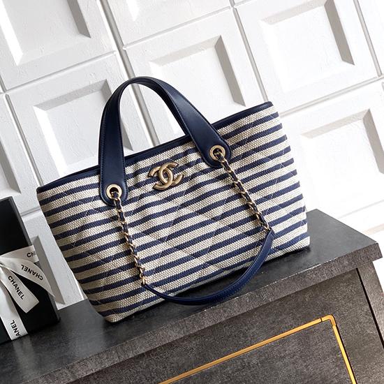 Small Chanel Shopping Bag Blue AS6005