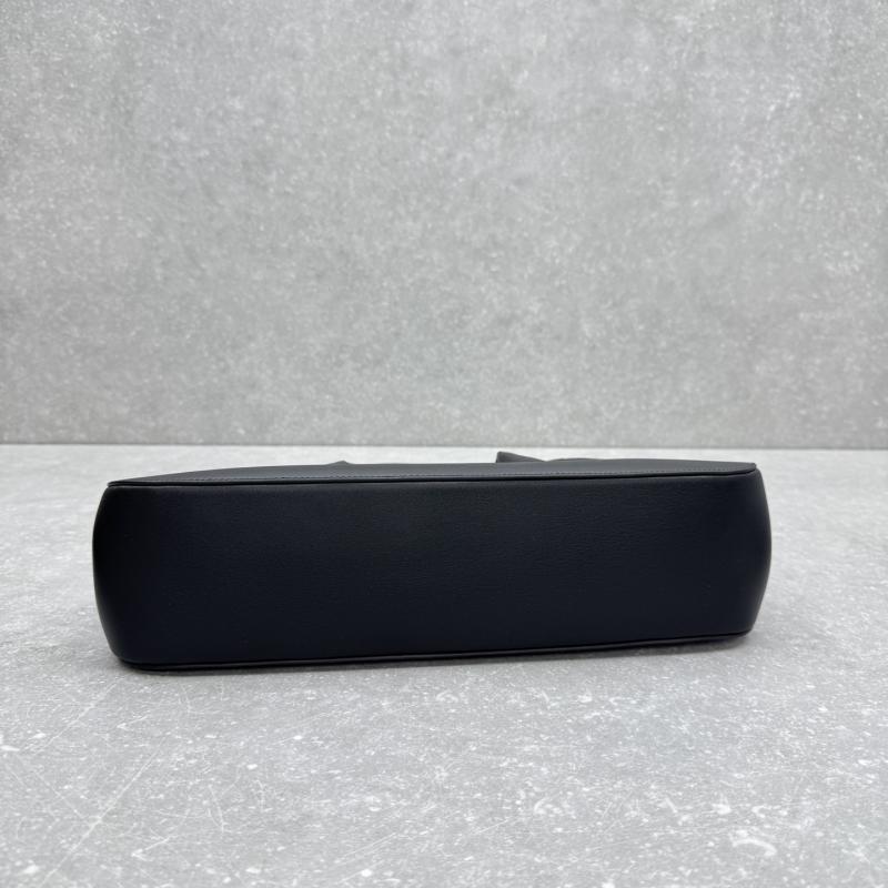 The Row Alger Leather Shoulder Bag Black T1842