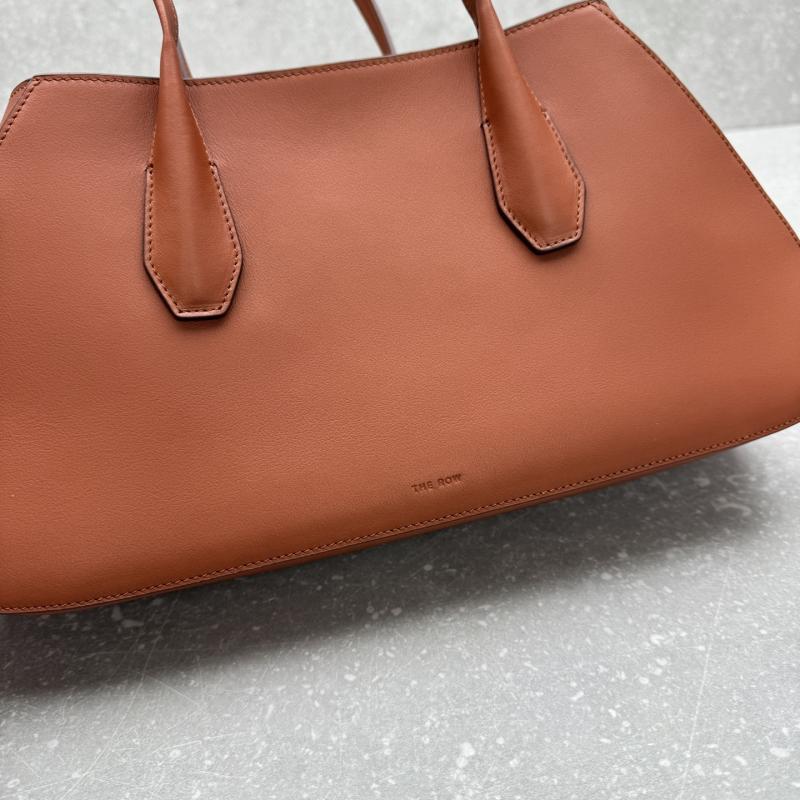 The Row Alger Leather Shoulder Bag Caramel T1842