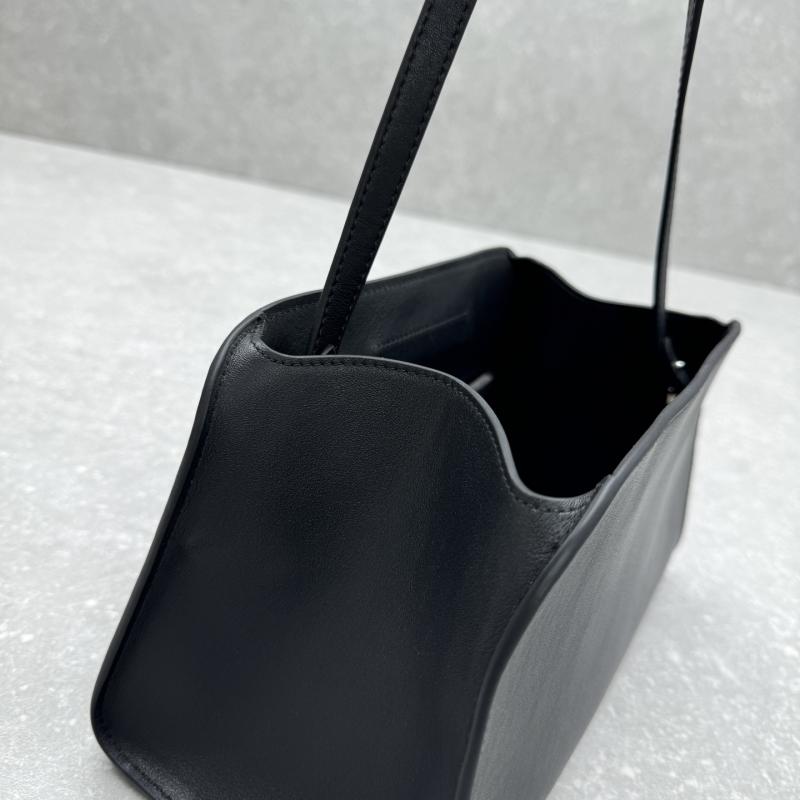 The Row Leather Peggy Clutch Black TR1879